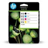 HP 912 - Pack de 4 cartouches d'encre  HP912 noir et couleurs de simple capacité 6zc74ae