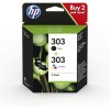HP 303  - LOT de 2 cartouches d'encre  HP 303 noir et couleur 3ym92ae
