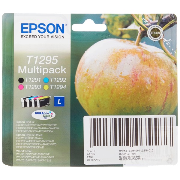 Epson T1295 - Pack de 4 cartouches d'encre  Epson T1295 Pomme