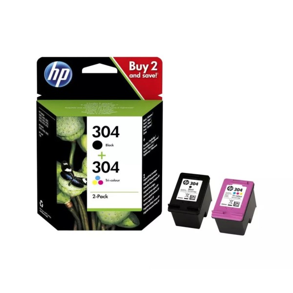 HP 304 -  Pack 2 cartouche d'encre HP 304  noir et couleur 3jb05ae