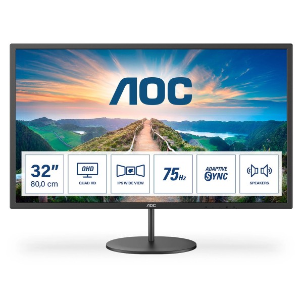 AOC Q32V4 LCD 31,5" 2560x1440 75 Hz HDMI - Noir