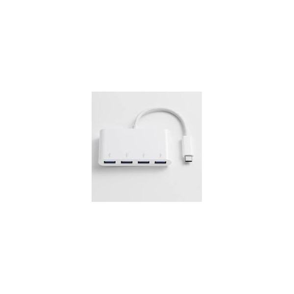 D2 - HUB USB-C 4 ports USB3.0 pour PC & Mac Blanc