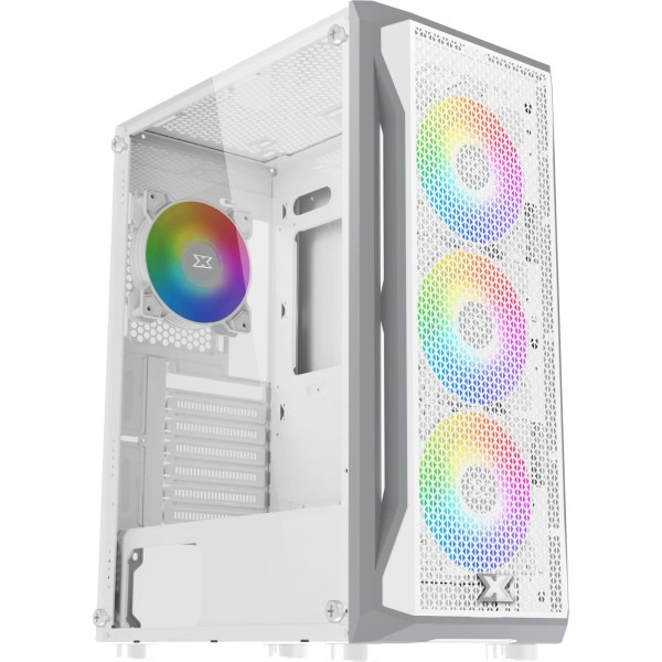 Boitier Xigmatek Gaming X RGB avec panneaux vitrés Blanc