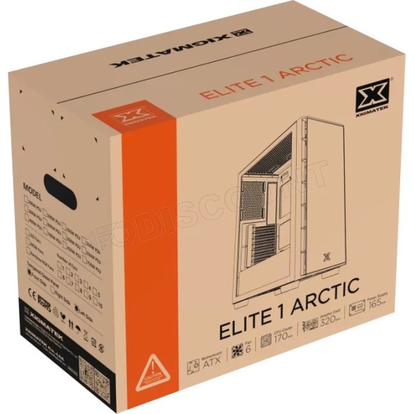 Boitier Xigmatek Elite 1 RGB avec panneaux vitrés (Blanc)