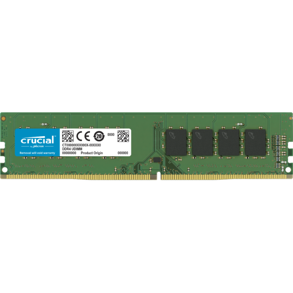 Barrette mémoire 8Go DIMM DDR4 Crucial PC4-25600 (3200 Mhz) (Vert) - CT8G4DFRA32A